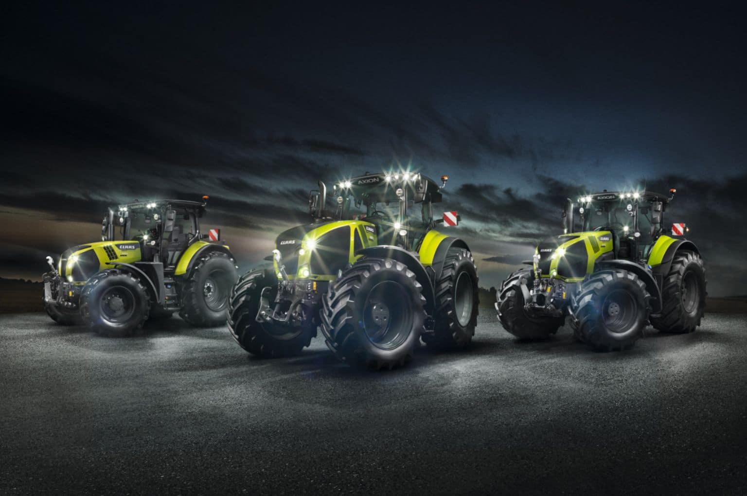 Claas tractors in Night Edition livery