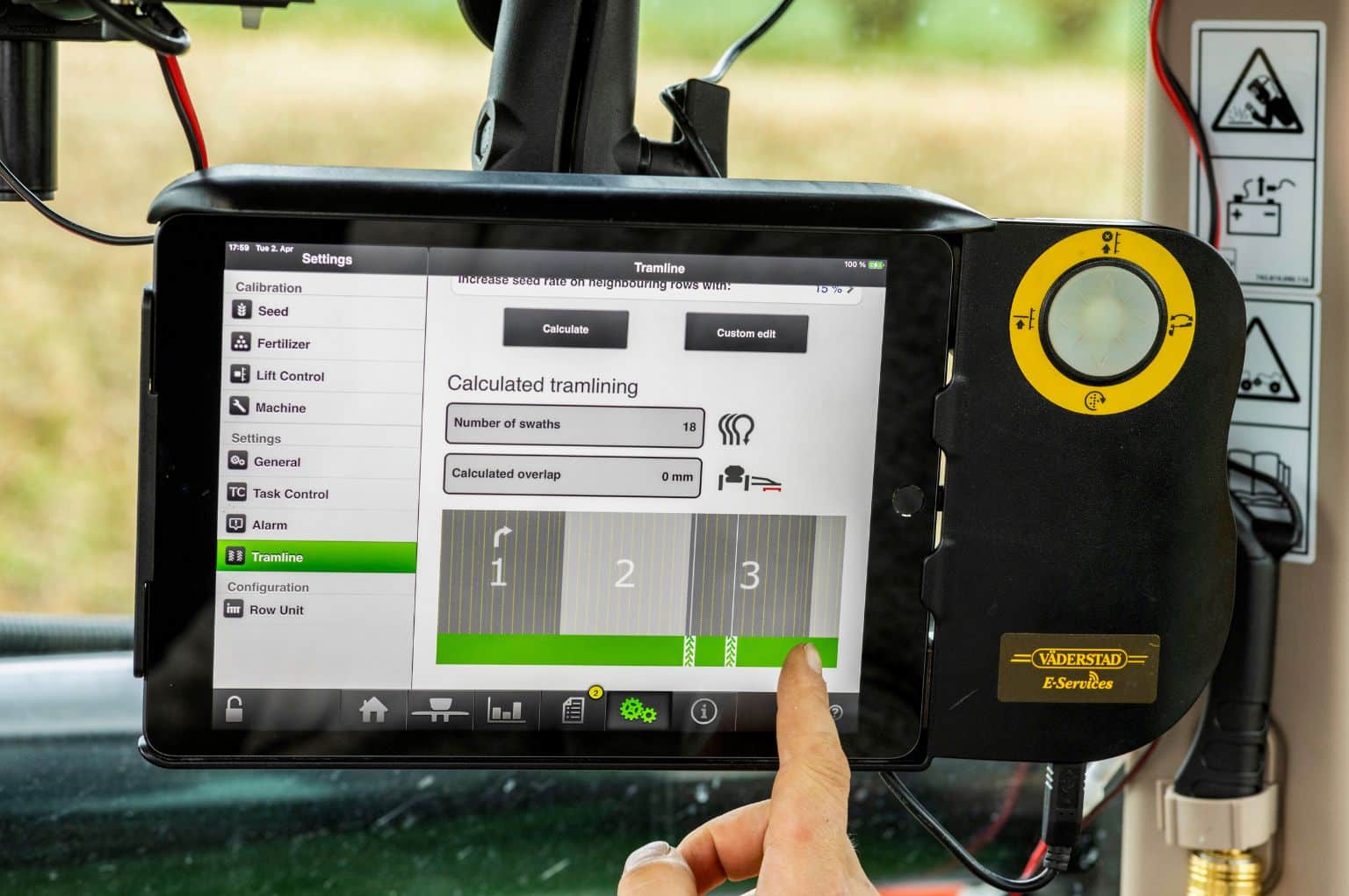 ISOBUS Dynamic Tramlining via GPS