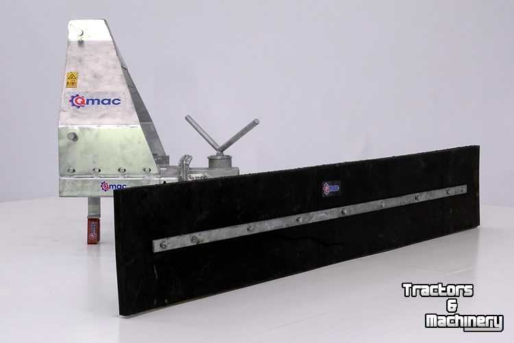 Rubber yard scraper Qmac Modulo rubber erfschuif vloerschuif straatschuif 3-punt vorken