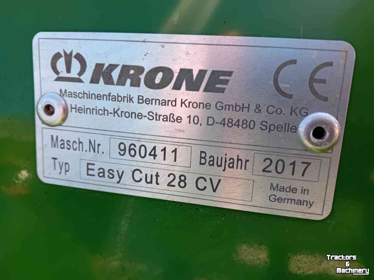Mower Krone EasyCut 28CV