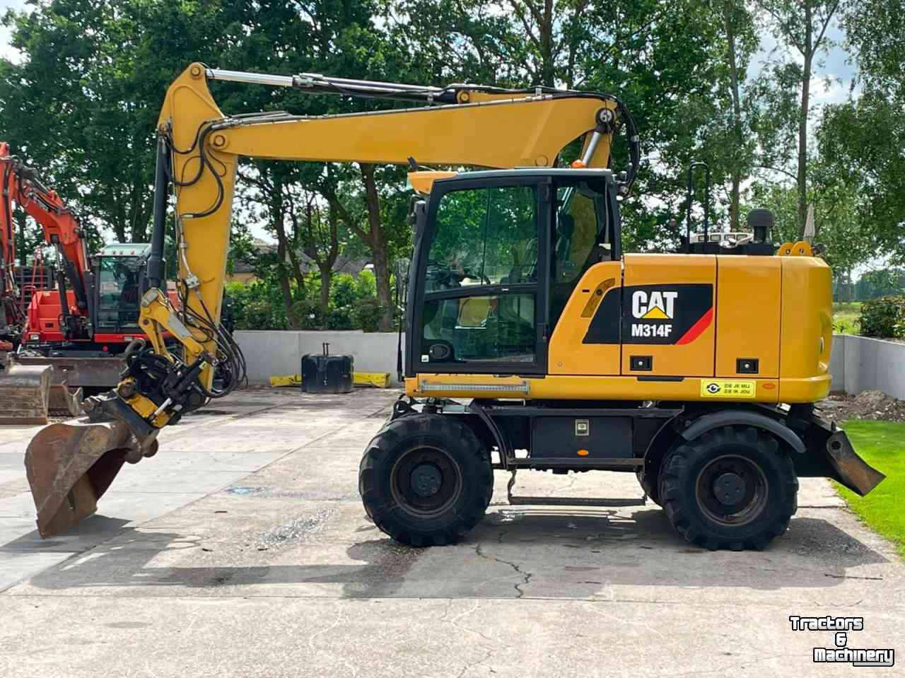Excavator mobile Caterpillar M314F mobiele kraan draaikantelstuk