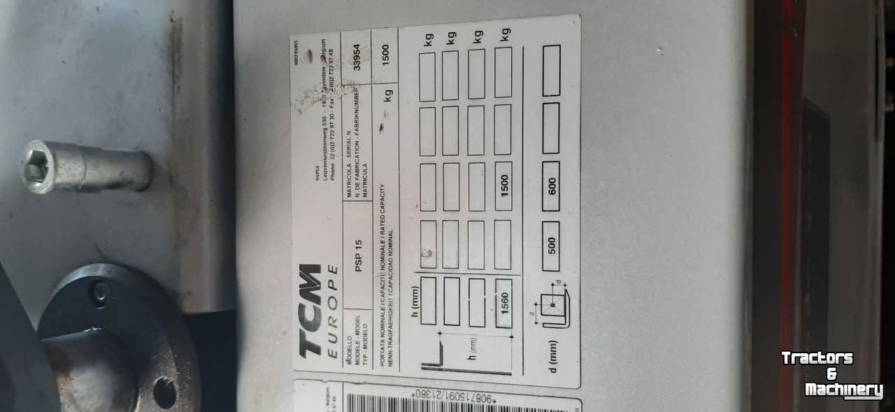 Electrical pallettruck TCM Stapelaar PSP 15