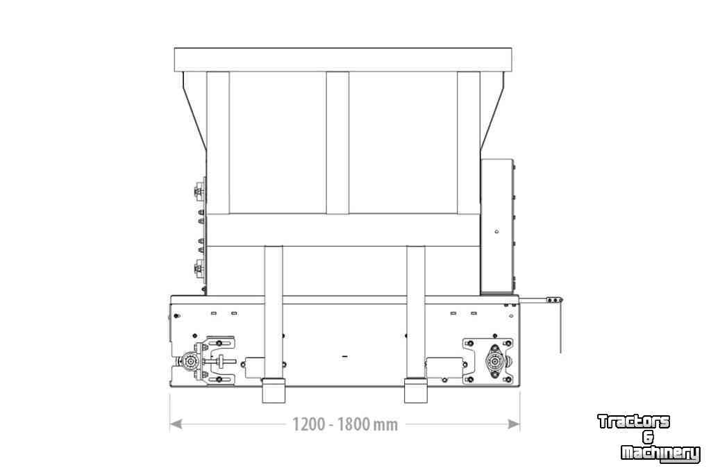 Sawdust spreader for boxes Qmac UNIVERSEELSTROOIER USE 155 - 1720L