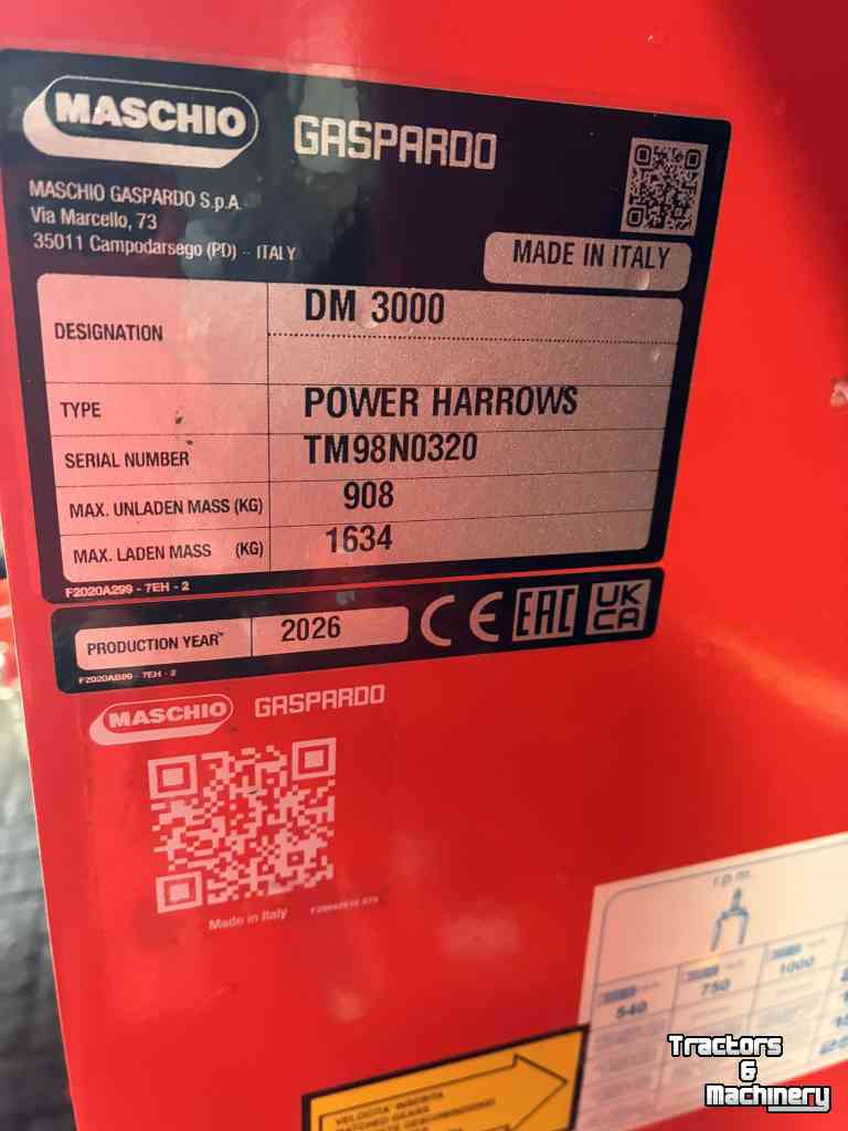 Rotary Harrow Maschio DM 3000