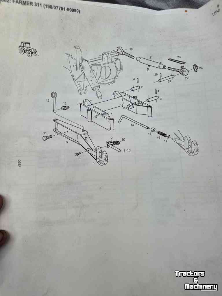 Other tractors and accessories Fendt fronthef en frontaftakas,frontladerconsoles 308,309,310,311,312