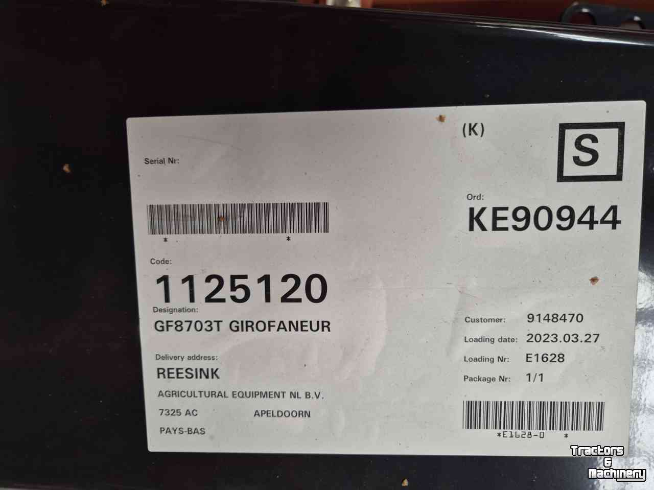 Tedder Kuhn GF 8703T schudder OVERJARIG!