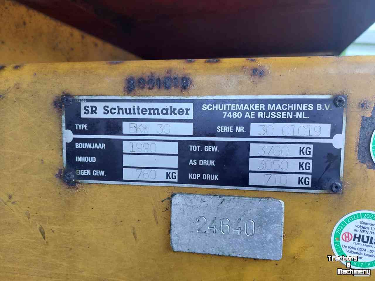 Dumptrailer Schuitemaker EK30 Kipwagen