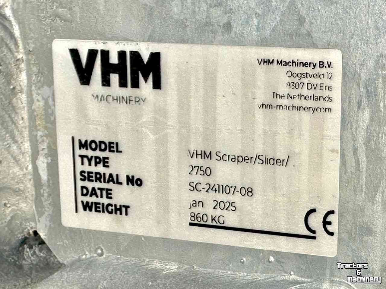 3-point scraper blade VHM Scrapr 2750 / driehoekschuif / grondschuif / grondschaaf