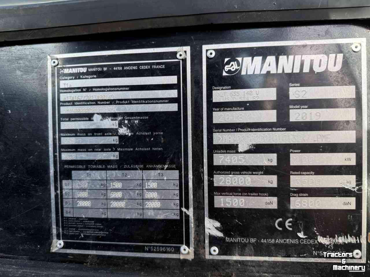 Telehandler Manitou MLT635-140V+