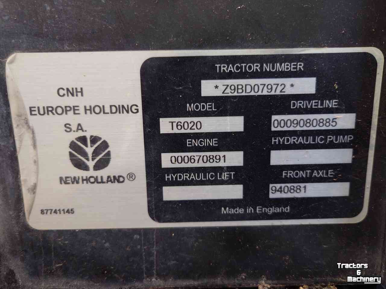 Tractor New Holland T6020 Plus