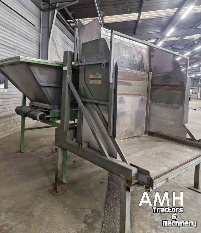 Bulk box tipper  Bunker met uitvoerband+kantelaar – complete set, Dosierbunker mit Austragsband inklusive Kistenkipper (Komplettset)