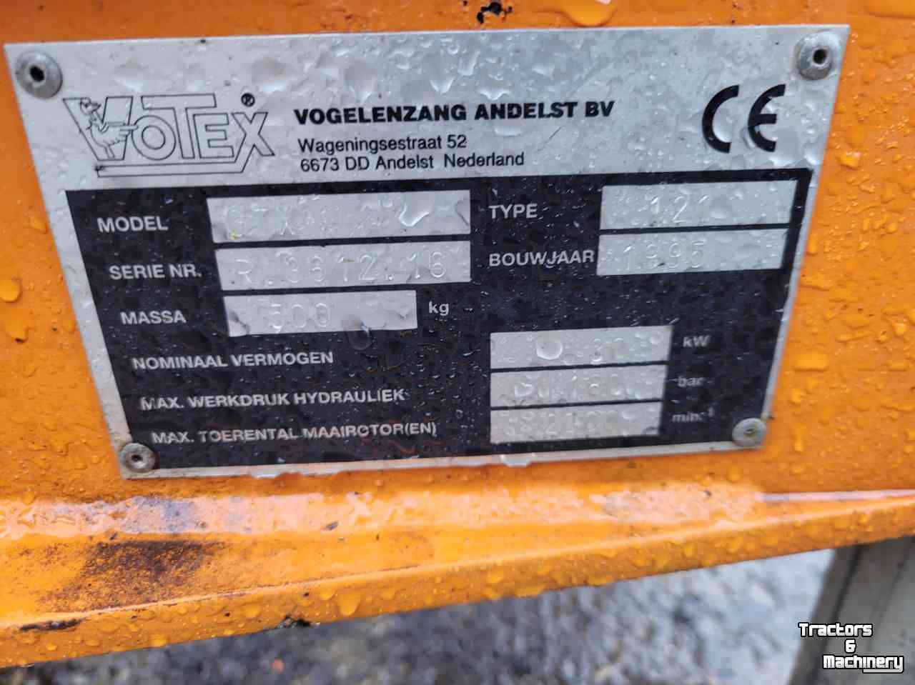 Flail mower Votex klepelmaaier GTX121