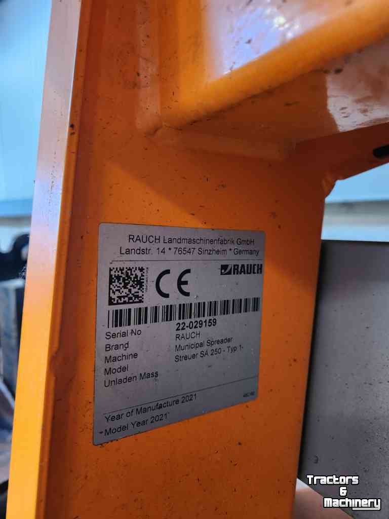 Snow Removal Equipment Rauch sa 250 typ 1
