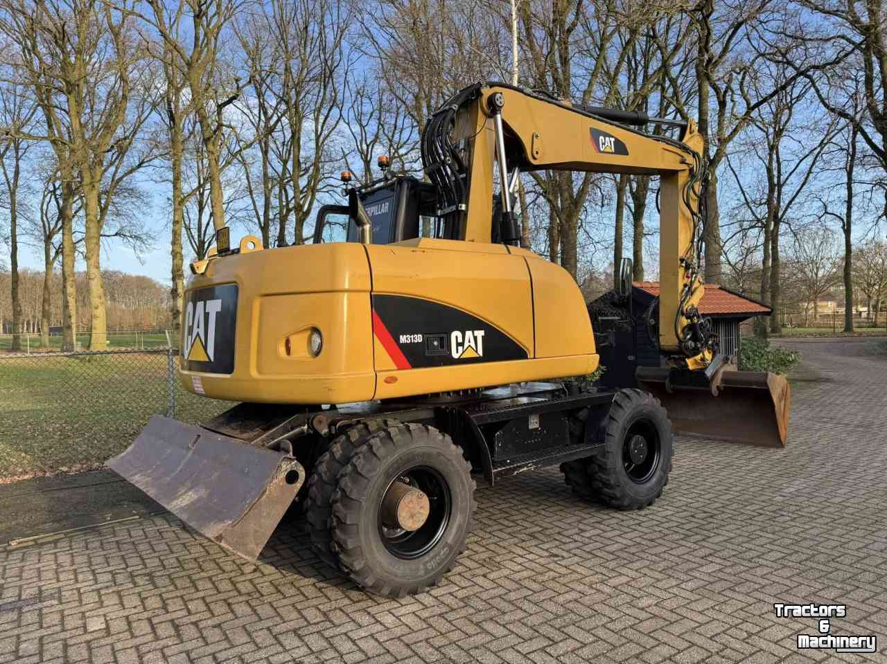 Excavator mobile Caterpillar m313d Mobiele kraan