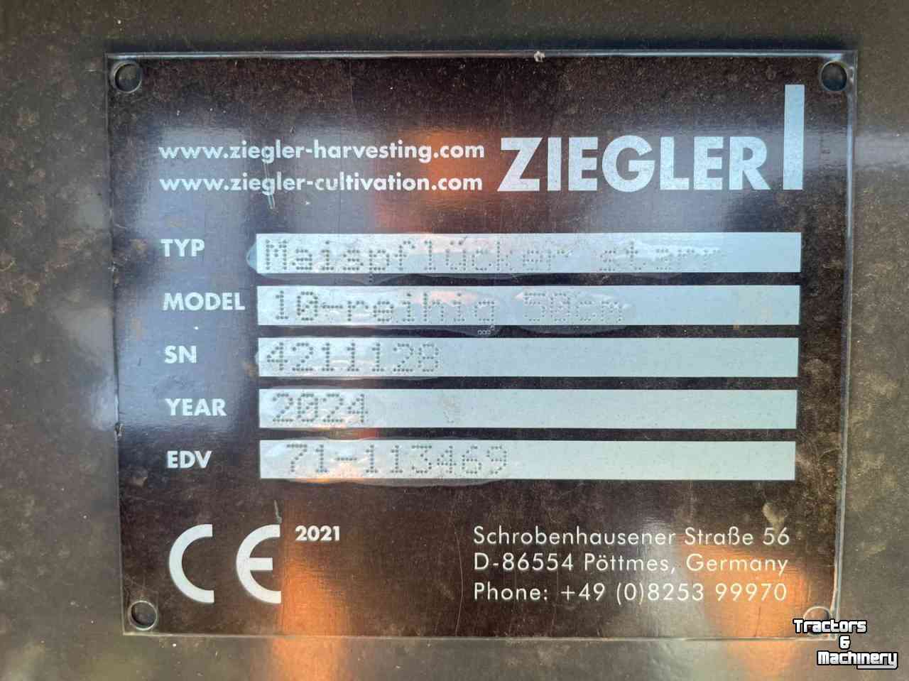 Corn picker Ziegler Maiskolvenplucker 10 rijer 50 CM