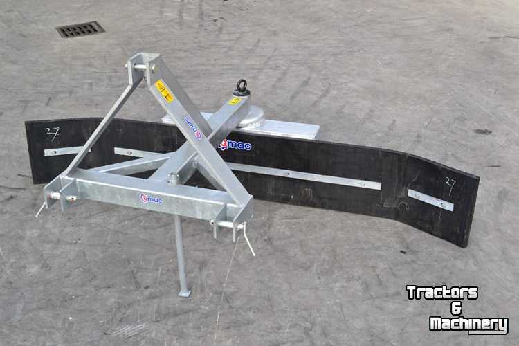 3-point scraper blade Qmac Rubberschuif met tandkrans verstelling