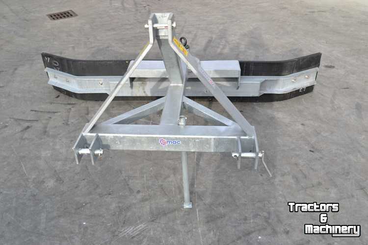 3-point scraper blade Qmac Rubberschuif met tandkrans verstelling
