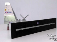 Rubber yard scraper Qmac Modulo rubber erfschuif vloerschuif straatschuif 3-punt vorken