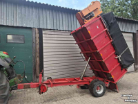 Dumptrailer  Zuigwagen kiepwagen met Votex zuigunit bladzuiger zuiger vuilopzuiger mestzuiger