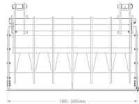 Silage Grabbucket / Grabfork Qmac Pelikaanbak 2.60 M Telescooplader / Verreiker uitvoering