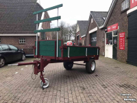 Low loader / Semi trailer  Enkelassige houten wagen