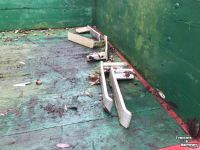 Low loader / Semi trailer  Enkelassige houten wagen