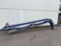 Conveyor  Franz Nahrungsmittelmaschinen elevator  Stijle opvoerband met schakelband  30 cm breed