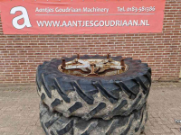 Wheels, Tyres, Rims & Dual spacers  480/70/38R Set dubbellucht 40%