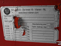 Water bowsers Beco MT6800 liter enkelas mesttank giertank vacuumtank waterwagen