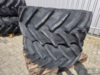 Wheels, Tyres, Rims & Dual spacers Trelleborg 540/65R34  75% + 440/65R24 75%