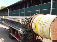 Irrigation pipes  Beregeningsinstallatie / Beregeningsset met beregeningsbuizen, haspel en beregeningspomp